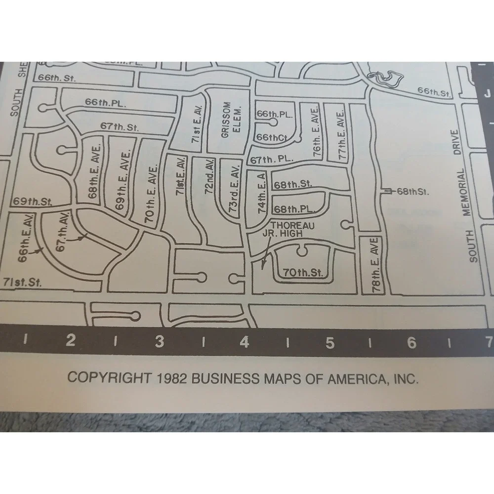 Vintage 1982 Tulsa Atlas BMA Business Maps‎ of America Oklahoma Spiral Bound
